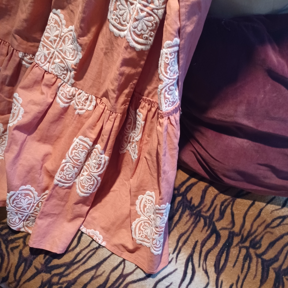 NEW! Ciebon Cotton Embroidered  Patterned Dress - Picture 5 of 7